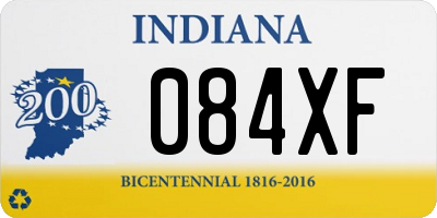 IN license plate 084XF