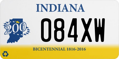 IN license plate 084XW