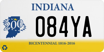 IN license plate 084YA