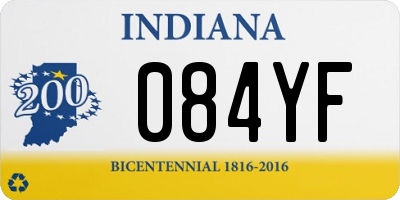 IN license plate 084YF