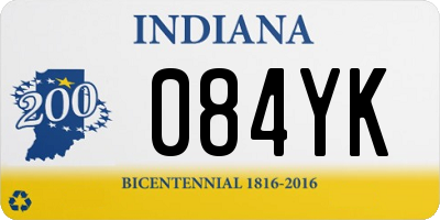 IN license plate 084YK