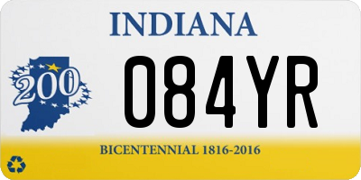 IN license plate 084YR