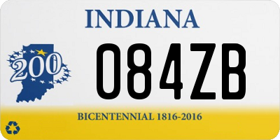 IN license plate 084ZB