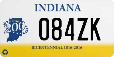 IN license plate 084ZK