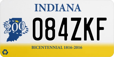 IN license plate 084ZKF