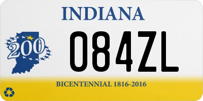 IN license plate 084ZL