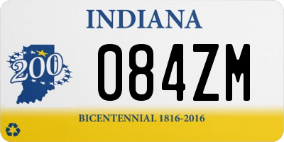 IN license plate 084ZM