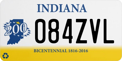 IN license plate 084ZVL