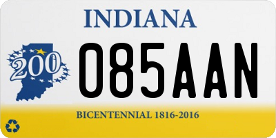 IN license plate 085AAN