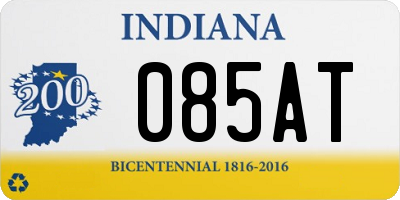 IN license plate 085AT