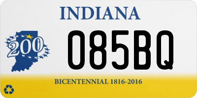 IN license plate 085BQ