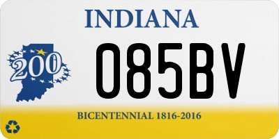 IN license plate 085BV