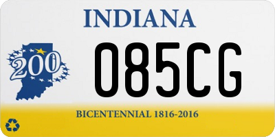 IN license plate 085CG