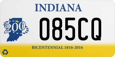 IN license plate 085CQ