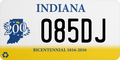 IN license plate 085DJ