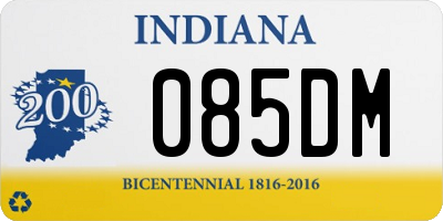 IN license plate 085DM