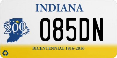 IN license plate 085DN