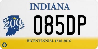 IN license plate 085DP