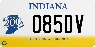 IN license plate 085DV