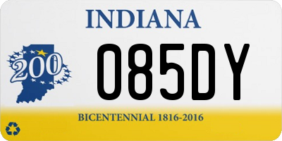 IN license plate 085DY