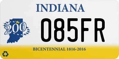 IN license plate 085FR