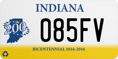 IN license plate 085FV