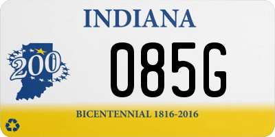 IN license plate 085G