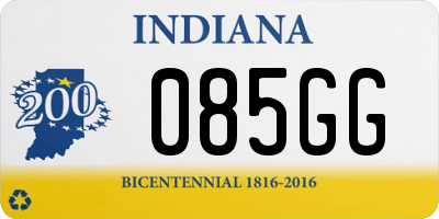 IN license plate 085GG