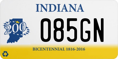IN license plate 085GN