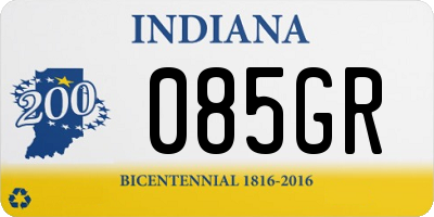 IN license plate 085GR