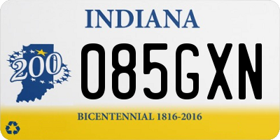 IN license plate 085GXN