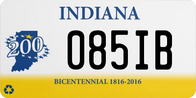 IN license plate 085IB
