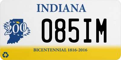 IN license plate 085IM