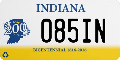 IN license plate 085IN
