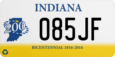 IN license plate 085JF