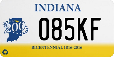 IN license plate 085KF