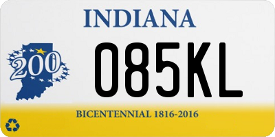 IN license plate 085KL