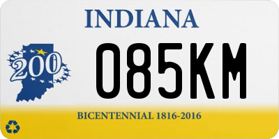 IN license plate 085KM