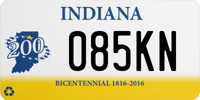 IN license plate 085KN