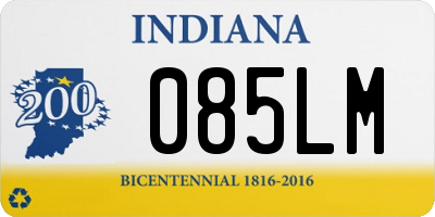 IN license plate 085LM