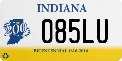 IN license plate 085LU