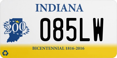 IN license plate 085LW