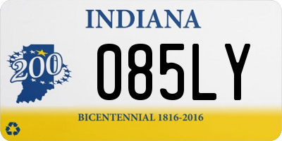 IN license plate 085LY
