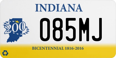 IN license plate 085MJ