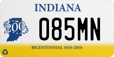 IN license plate 085MN