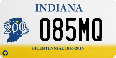 IN license plate 085MQ