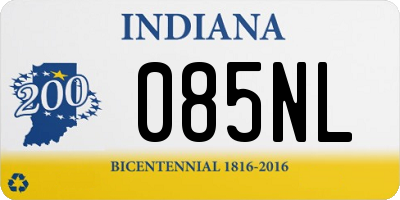 IN license plate 085NL