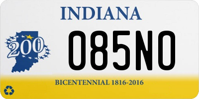 IN license plate 085NO
