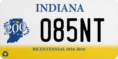 IN license plate 085NT