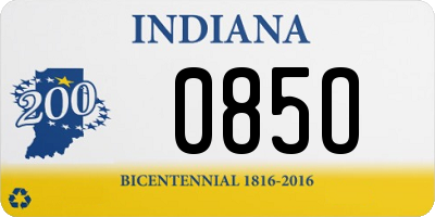 IN license plate 085O